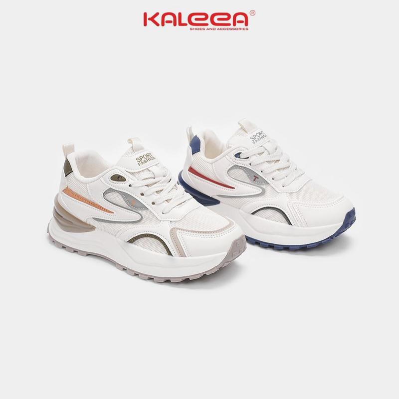 [Hỏa Tốc] Kaleea T115 - Giày Thể Thao Nữ PhốI Màu Đi Êm, Sneaker Đế Cao 4cm giày  dây giày  thể  thao  nữ 1