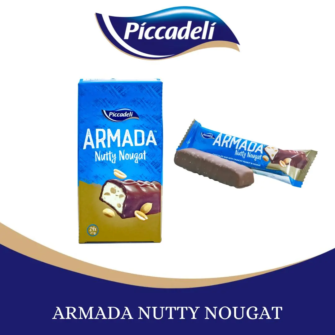 PICCADELI Armada Nutty Nougat Chocolate Bar 24x21g