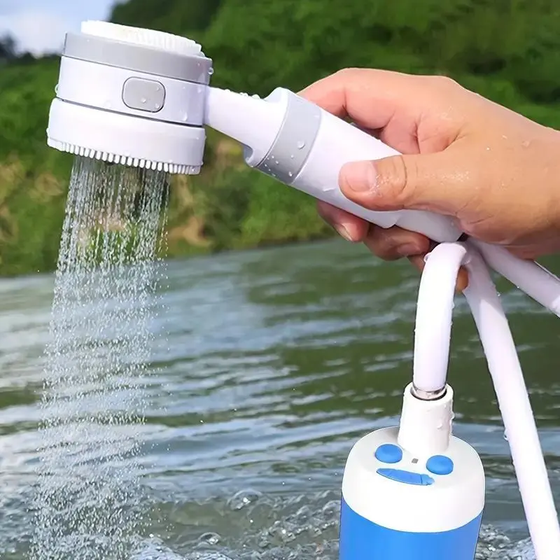 Portable Shower, 5V 2A Portable Electric Shower, Outdoor Shower Equipment for Camping & Hiking, Pet Cleaning, Car Washing, Travel Accessory, Camping Accessories