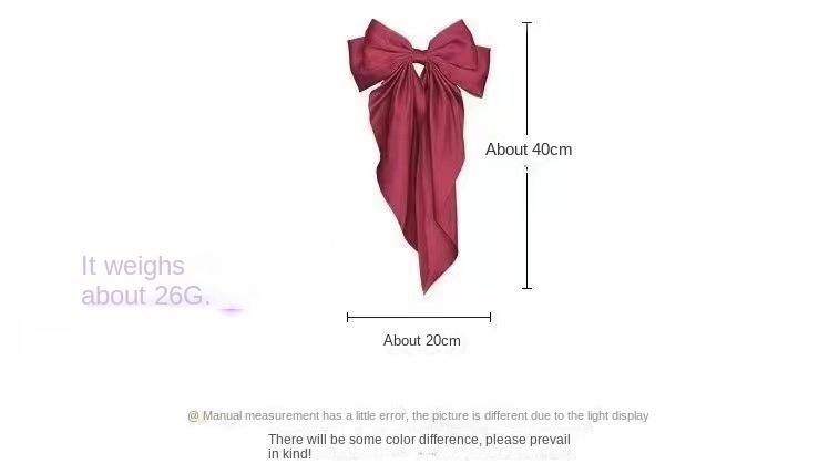 Product Introduction of Korea Big Bow Floral Long Ribbon Hairpin Headband Back Head Hair Clip Women Fashion Hair Accessories 3