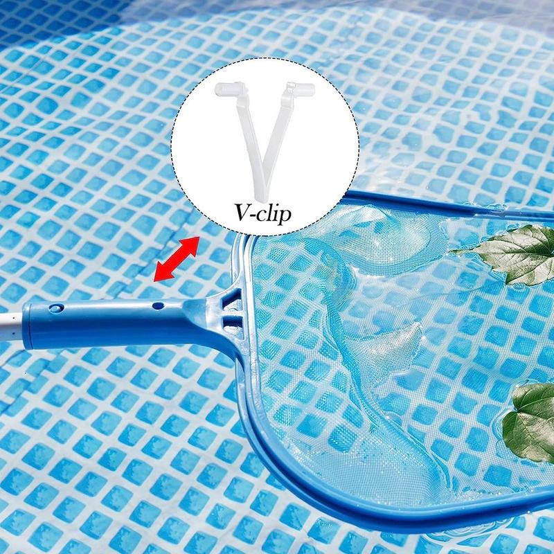 10pcs Replacement Cleaning Tools Pool V-Clips Skimmer Net Pool Supply Butterfly Clip Pool Skimmer Attachment Swimming Pool 3
