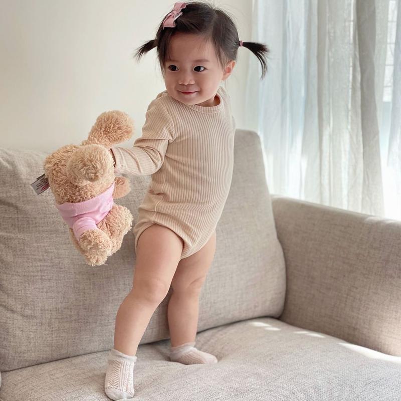 áo liền quần Trẻ Em Bé INS, Dài Tay, Mặc Mùa Xuân Và Mùa Thu, Phong Cách Phương Tây, Siêu Dễ Thương, Cho Em Bé Gái, Làm Bằng Bông Nguyên Chất, Áo Jumpsuit Quần Kẻ Sọc Chìm 3