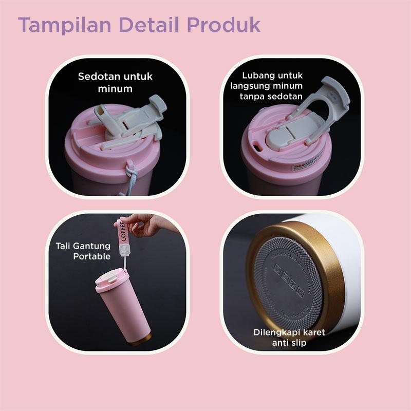 Barbie Pink Bow Series Tumbler COD MSVLL(500ml) Ready Stock, Versi upgrade 316 + Lapisan Keramik, cocok untuk pria/wanita/anak/pelajar DM153 DM150 B361 B362 B366