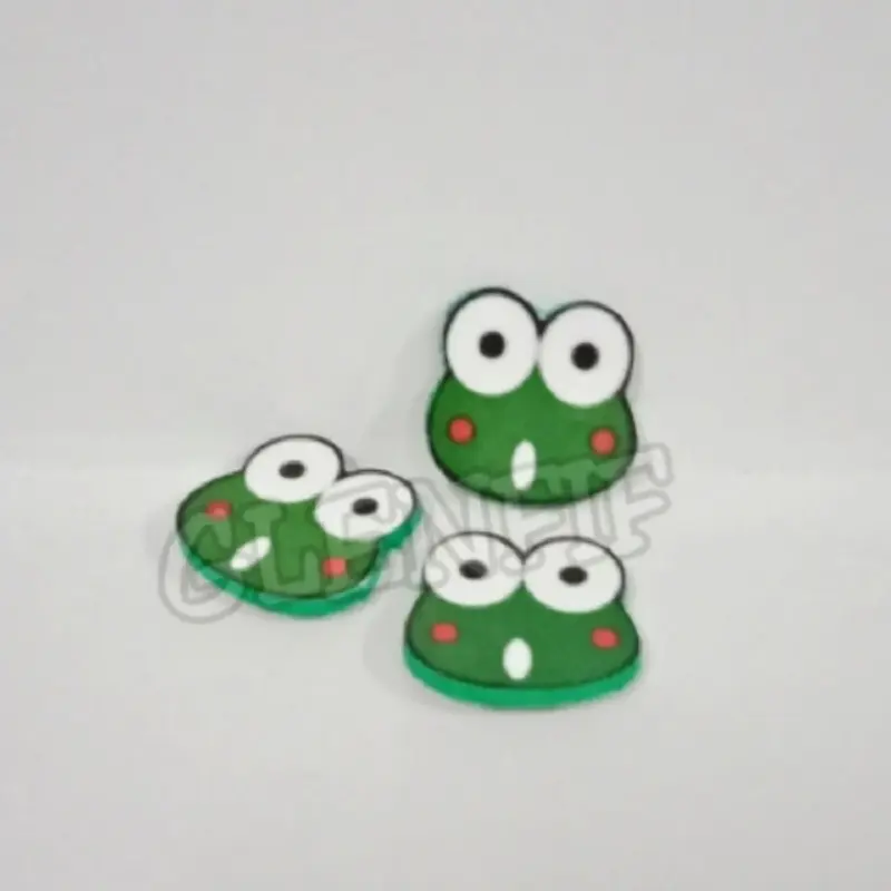 GLENFIF Tempelan Magnet Kulkas Keropi Face Hijau Green 1 set isi 3 Pcs 0