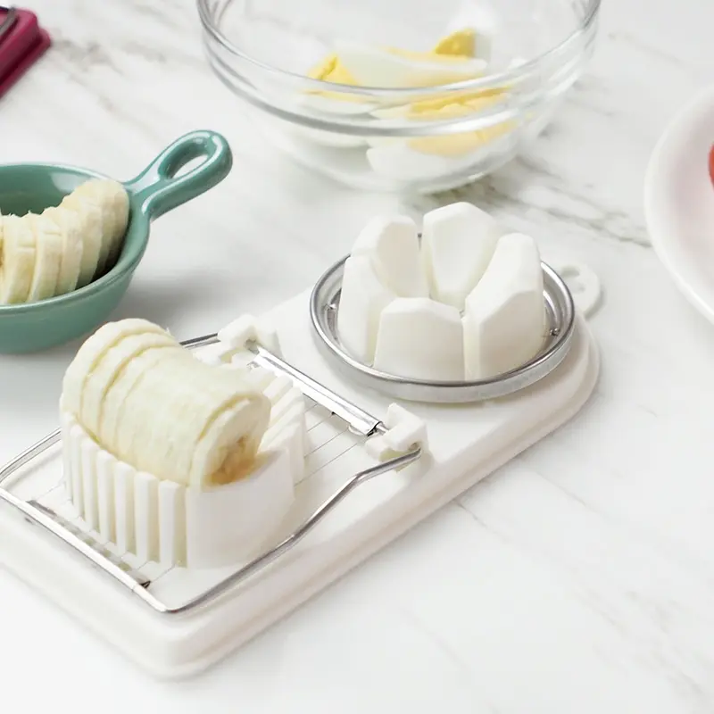 Alat Pengocok Telur Tarik / Telur Alat Pemotong Pengiris / 2 In 1 Egg Slicer Cutter Rebus 7