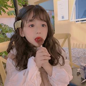 Children's Wig Air Bangs Medium-length Curly Hair Full Head Set Girls Photo Decoration