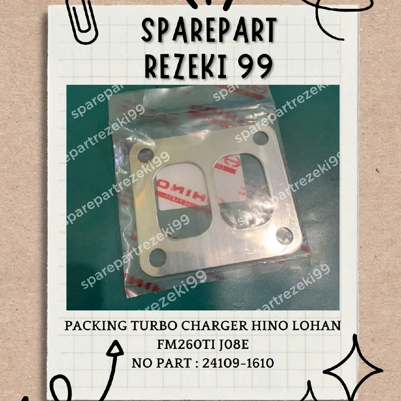 Packing Turbo Charger J08E HINO LOHAN FM260TI (24109-1610) 1