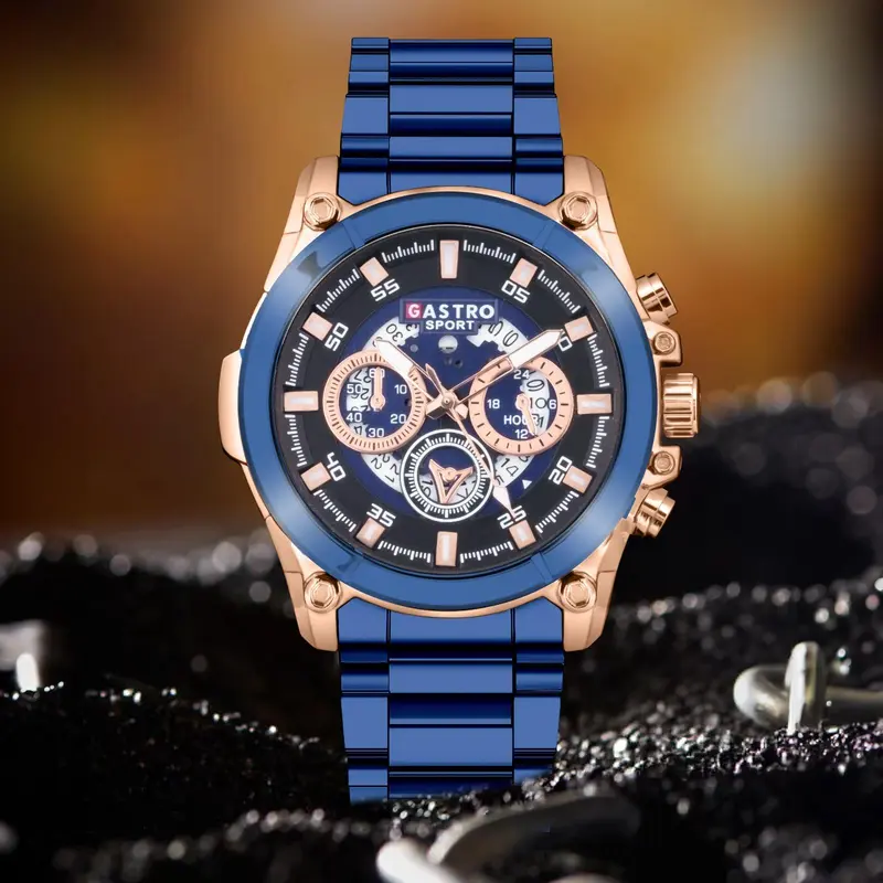 DISKON Jam Tangan Pria Gastro 7123A Rantai Stainless Steel Water Resistant 3 ATM Kaca Watches 6