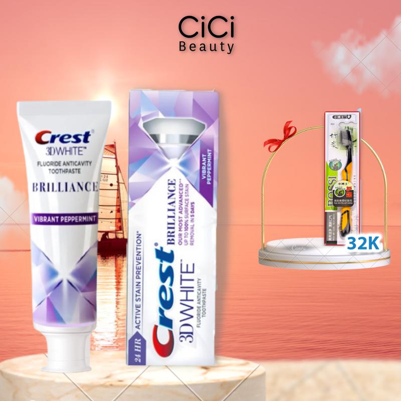 Kem đánh răng Crest 3D White Brilliance kem đánh trắng răng kem đánh kem dan kem đánh miếng dán tẩy trắng răng cây làm trắng răng beauty clean sạc máy thuốc tẩy kem đánh cao trắng răng tay trang kem đánh vật tư kem tẩy kem đánh kem men trắng