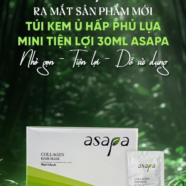 KEM Ủ TÓC SIÊU MỀM MƯỢT ASAPA, Dầu dưỡng tóc, giúp tóc mềm mượt, gói 30ml, thành phần protein, keratin Chăm Sóc Tóc Nữ Women