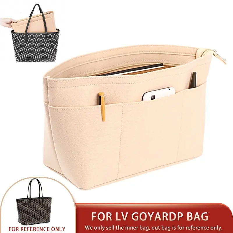 BUDBLK-Túi Chèn Nỉ Cho Go Yard Louis Gm Pm, Dụng Cụ Sắp Xếp Du Lịch, Tote, Ví Trang Điểm Bên Trong, Túi Lót Mỹ Phẩm, Dụng Cụ Định Hình Không Bao Giờ Đầy Đủ Nam Bag