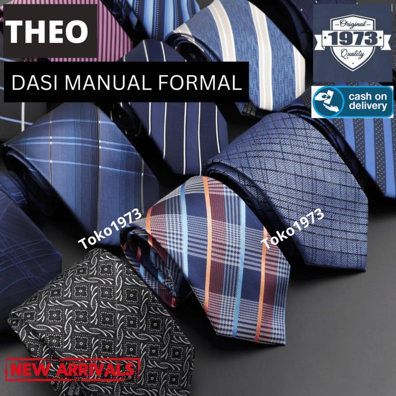 THEO - DASI MANUAL long formal office tie  dasi pria dasi panjang dasi formal dasi kantor 1