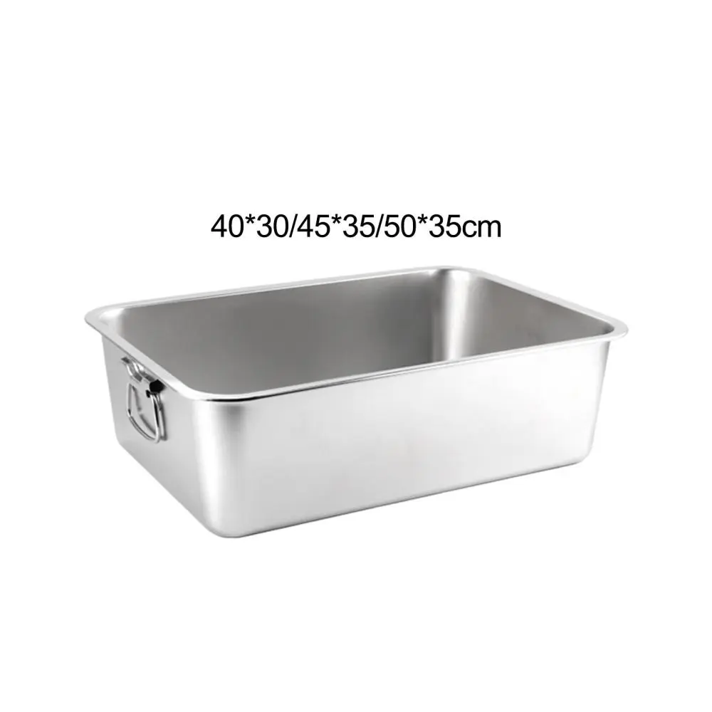 Cat Litter Box Cat Sand Box Stainless Steel Cat Toilet Sturdy Easy to Clean Anti Splashing Pet Litter Tray Kitten Litter Pan for Rabbit