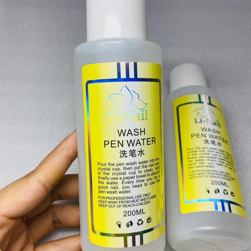 Nước rửa cọ Linail nước rửa bút vẽ cọ vẽ chai 200ml tem vàng làm nail