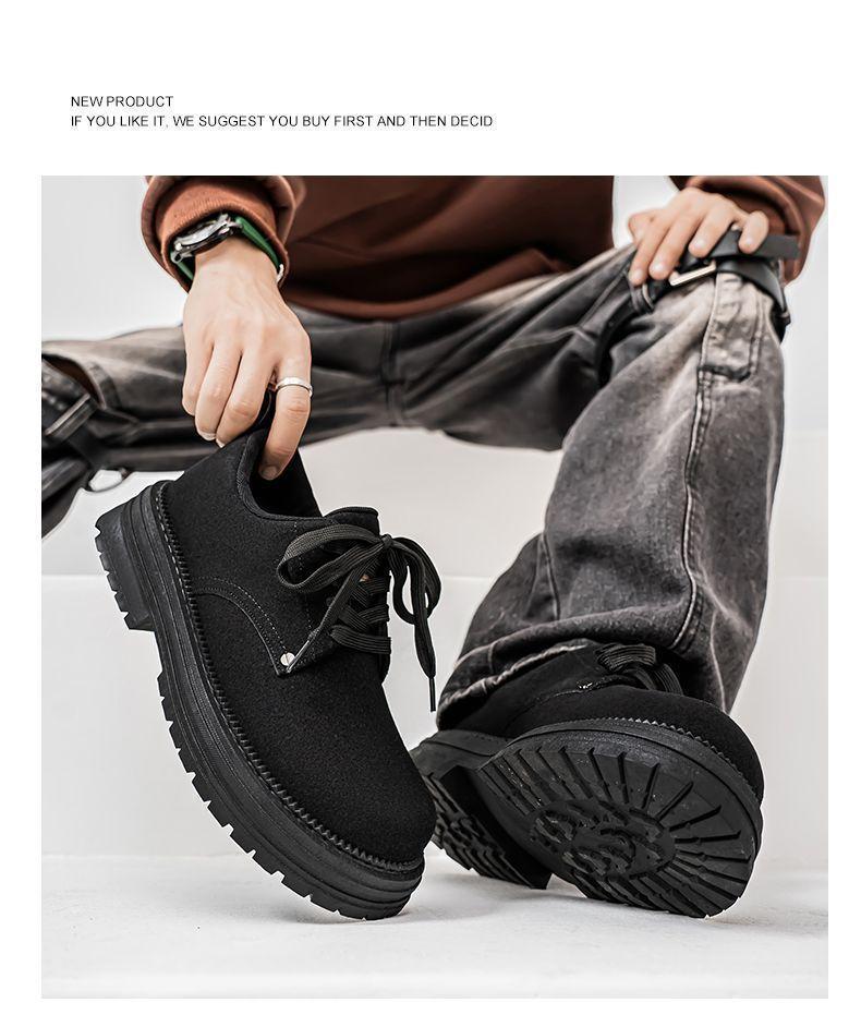 Product Introduction of Men's Shoes 2025 New Spring British Style Retro Low-top Work Boots Yellow Boots Men's Outdoor Sports Martin Boots Slipper 42