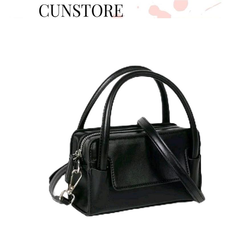 Túi Xách Nữ Đeo Chéo Cầm Tay Da Trơn 2 Quai Hộp Chữ Nhật Basic Dễ Phối Đồ Bag CUN410
