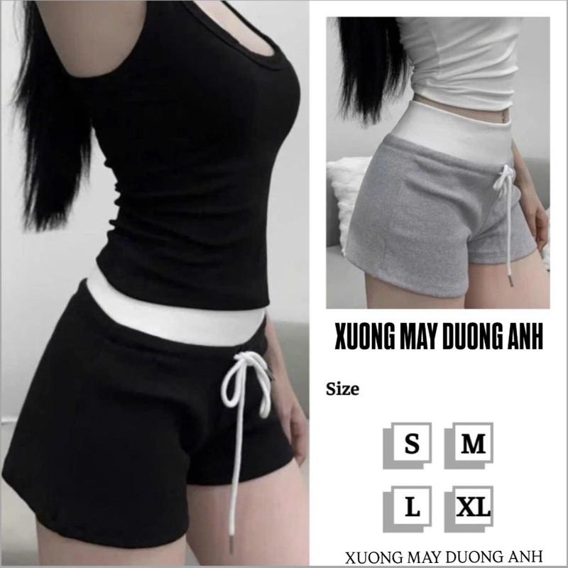 Quần Short Nữ Quần Ôm Body Đùi Nữ Vải Tăm Lạnh Tôn Dáng 3 Màu