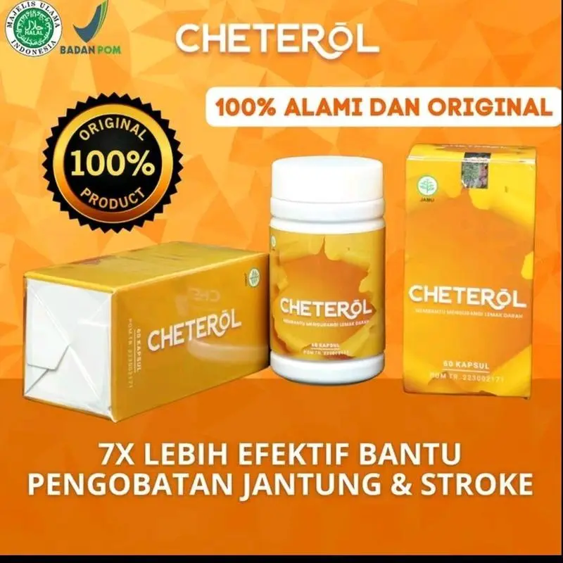 CHETEROL original suplemen herbal untuk kesehatan jantung asli bpom