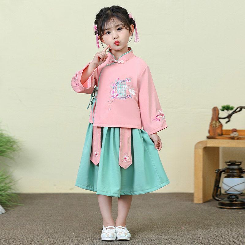 Bộ Trang Phục Hán Phục Trung Quốc Cho Bé Gái, Phong Cách Dân Tộc Cổ Điển Trang Phục Cổ Trang Dân Tộc, Bộ Đồ Hai Mảnh, Thích Hợp Cho Mùa Xuân Và Mùa Thu, Hàng Mới Về, 2022 / 2024 8