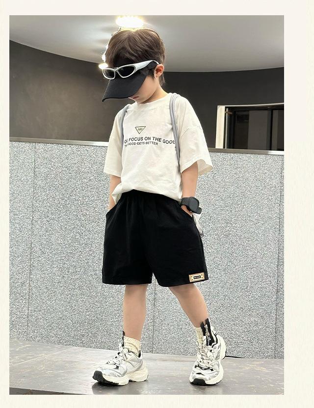 Product Introduction of Summer minimalist thin children's shorts for boys and girls, children's clothing for boys and girls, solid color cotton pants for boys 15