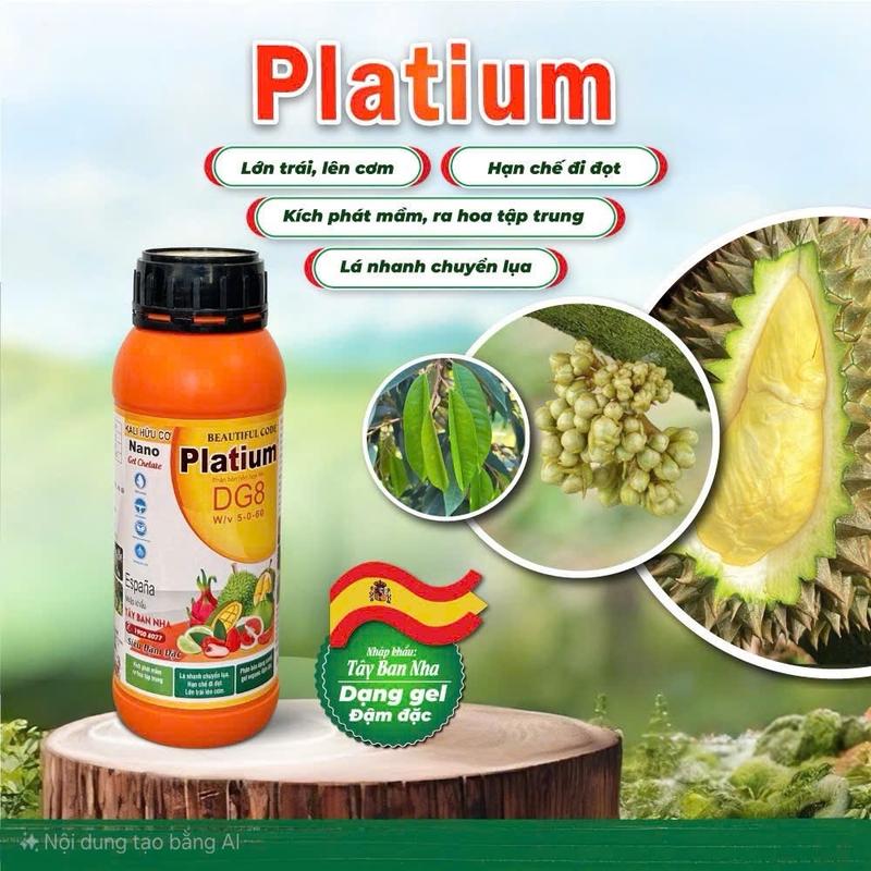  Phân bón hỗn hợp Kali hữu cơ 3 tốt Platinum DG8 Nano Chelate giúp lá xanh dầy và lá nhanh chuyển lụa 