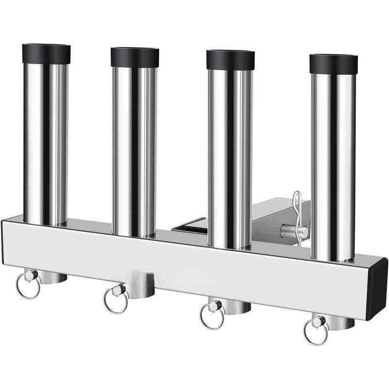 Stainless Steel Hitch Fishing Rod Holder, Hitch Mount Rod Holder, 4 ...