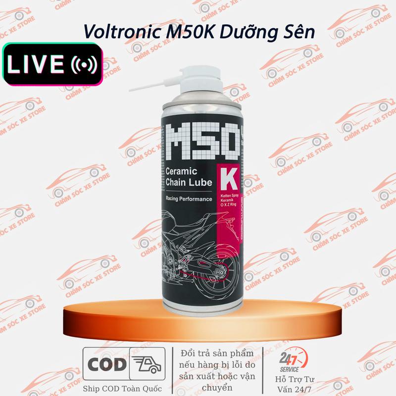 { Live Độc Quyền } Dưỡng Sên Voltronic M50K 400ml cho xe máy