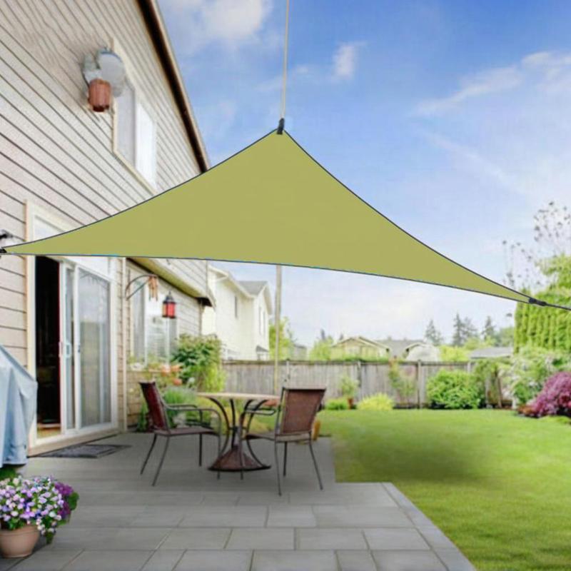 Outdoor Sun Shade Sail with Carabiner UV Blocking Triangle Canopy Permeable Breathable Heavy Duty Deck Backyard Patio Shade Cover 6