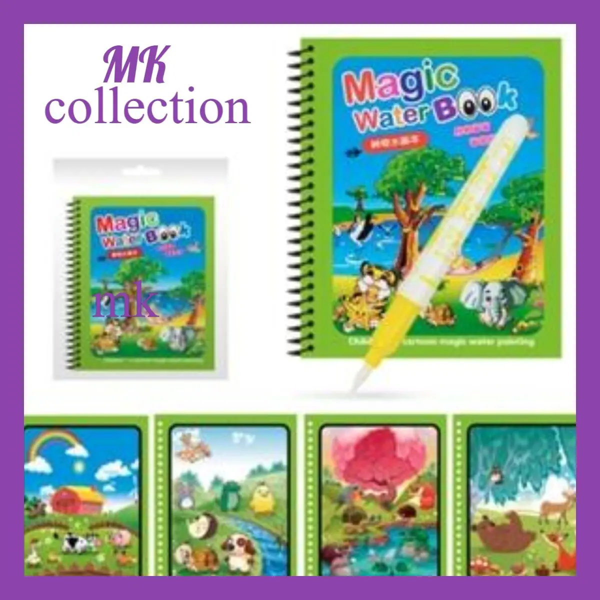 MK MAGIC WATER BOOK / BUKU MEWARNAI / BUKU MAGIC /buku gambar edukasi