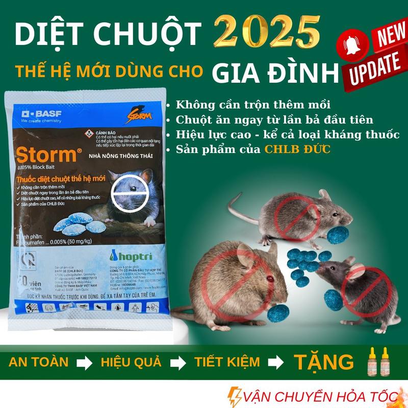 Gói 20 viên diệt chuột dùng trong gia đình , Tặng 2 lọ thuốc kiến , gián sinh học AN TOÀN