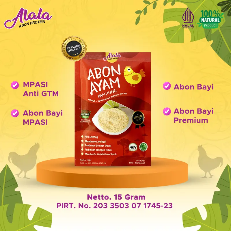 ALALA Abon Bayi  Booster  8 Bulan - Abon Anak Sehat  Non Msg Abon Bayi Pilihan Bunda abon  cipung bubuk  tabur mpasi 4