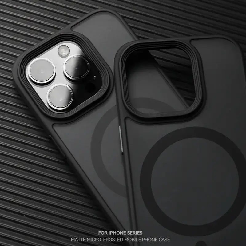 PREMIUM HARDCASE MAGSAFE BLACK EDITION MATTE IPHONE X XS MAX 11 12 13 14 15 16 PROMAX PLUS WITH RING CAMERA PROTECTOR