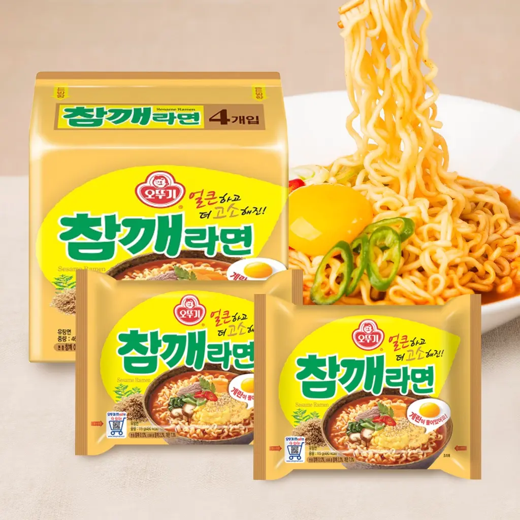 Mì trứng mè hàn quốc [bán chạy #1 mì ottogi] [오뚜기] 참깨라면 - 1 gói 115g