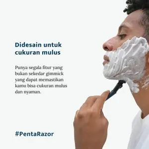 Banner Penta Refill Care (Isi Ulang Pisau Cukur Kumis Jenggot 5 Mata Silet & Aftershave) 3