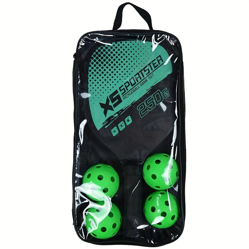 Product Introduction of 2pcs, Wooden Pickleball Rackets Set With Ball, Outdoor Sports Fitness Supplies 4