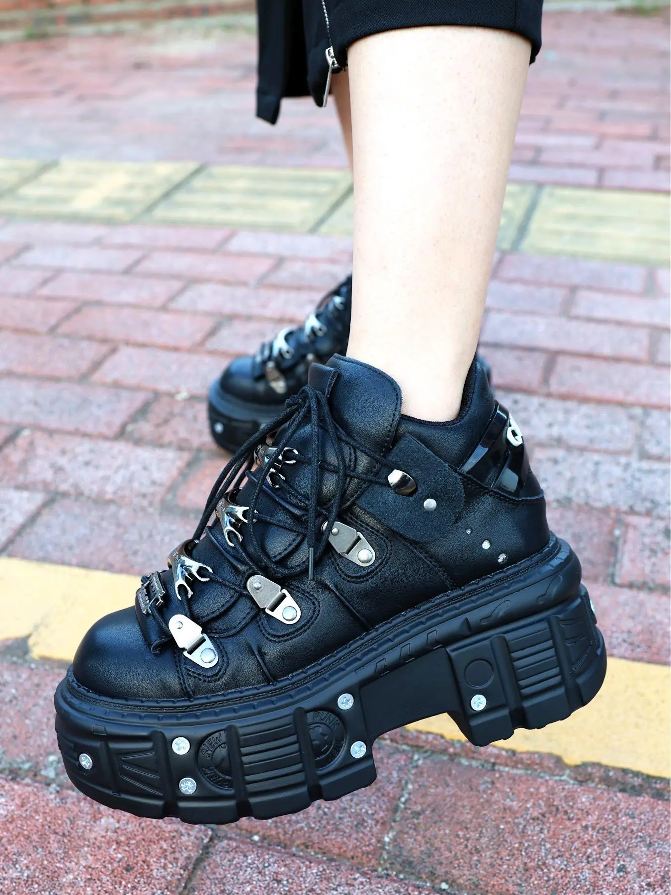 Women's Fashionable Punk Style Platform Boots, Casual Trendy Round Toe Chunky Boots, Fashionable Shoes for Daily Wear