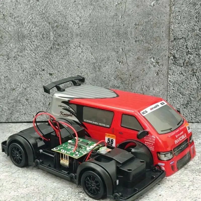 Xe điều khiển Mini Drift MPV 1/24 Siêu nhanh, có điều tốc, kèm pin sạc và đèn led 6