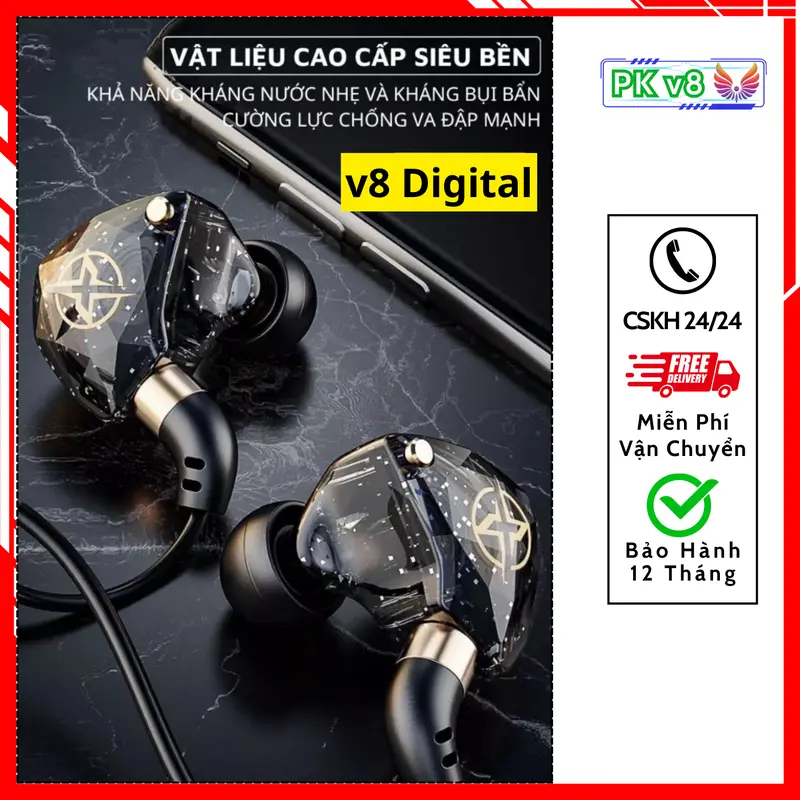 Tai Nghe X6,Tai Nghe Có Dây Cao Cấp.Âm Thanh Hifi 9D Super Bass,Chống Ồn Tốt,Micro Lọc Tạp Âm,Kết Nối Jack 3.5mm. Earphone Nghe Nhạc kỳ lạ Nhét Tai tai  nghe 1