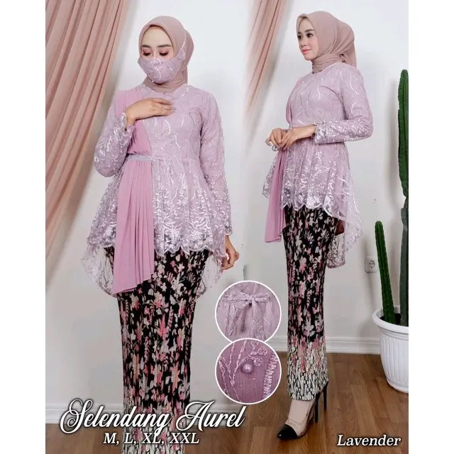 setelan kebaya wisuda selendang  aurel Wanita 1