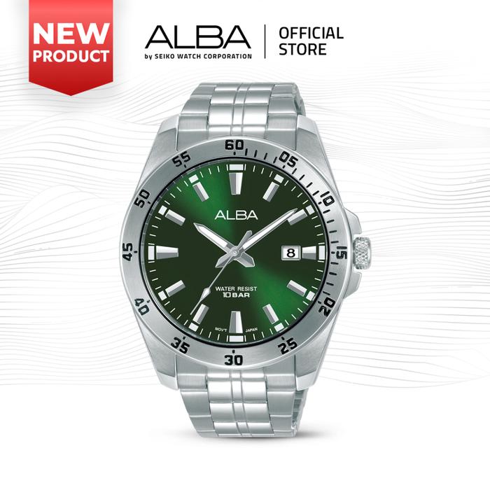 Gambar Alba Active Jam Tangan Pria AS9V43 / AS9V43X1 Quartz Green Dial Stainless Steel Strap Watch dari Alba Indonesia Kota Administrasi Jakarta Barat Tokopedia