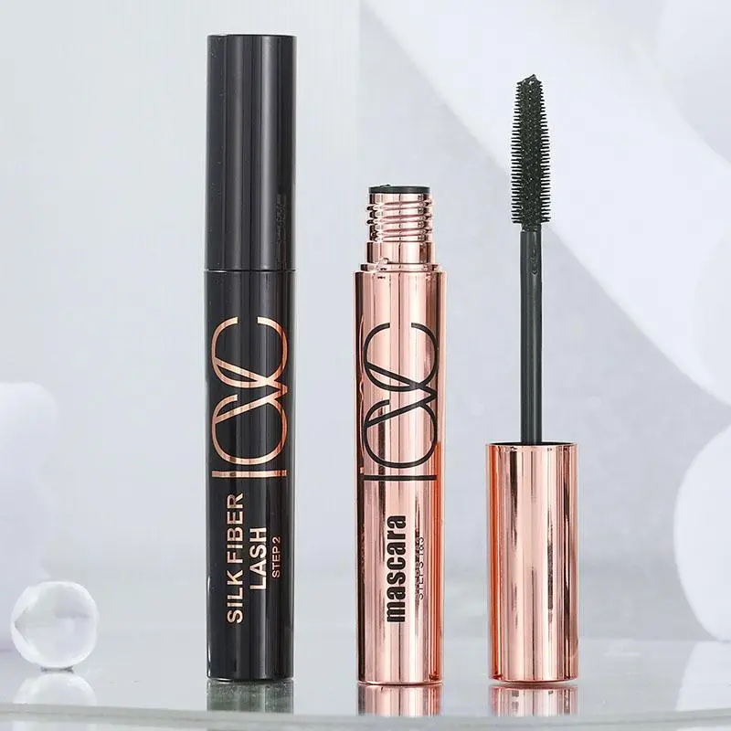 Long Lasting Eyelash Extensions Mascara & Graft Fiber Set, 2 Counts/set Eye Lashes Lengthening & Styling Mascara & Graft Fiber Stick 0