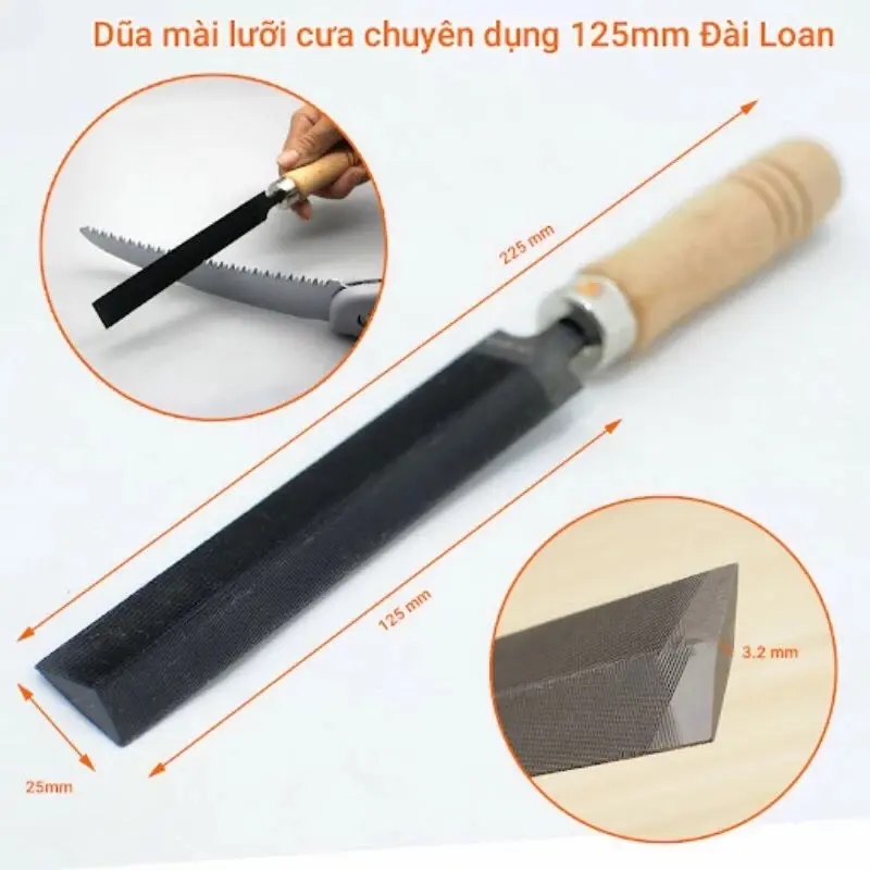 Dũa cưa cầm tay cao cấp Đài Loan hình thoi 3.2mm x 25mm