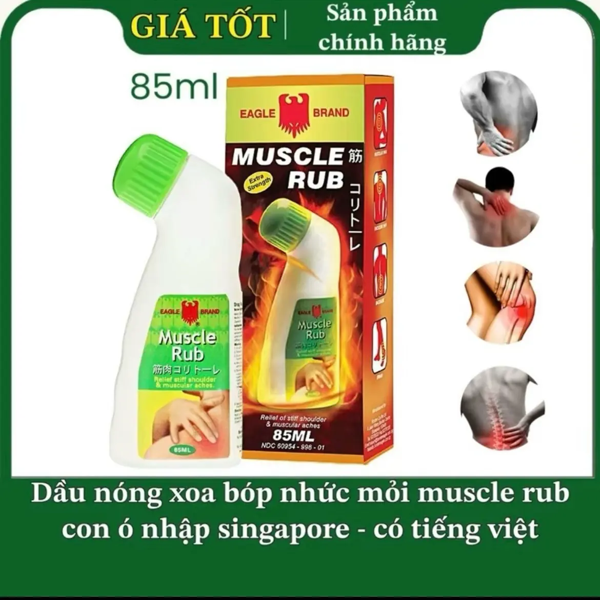 Dầu nóng xoa bóp chính hãng (hàng xách tay từ Singapore )