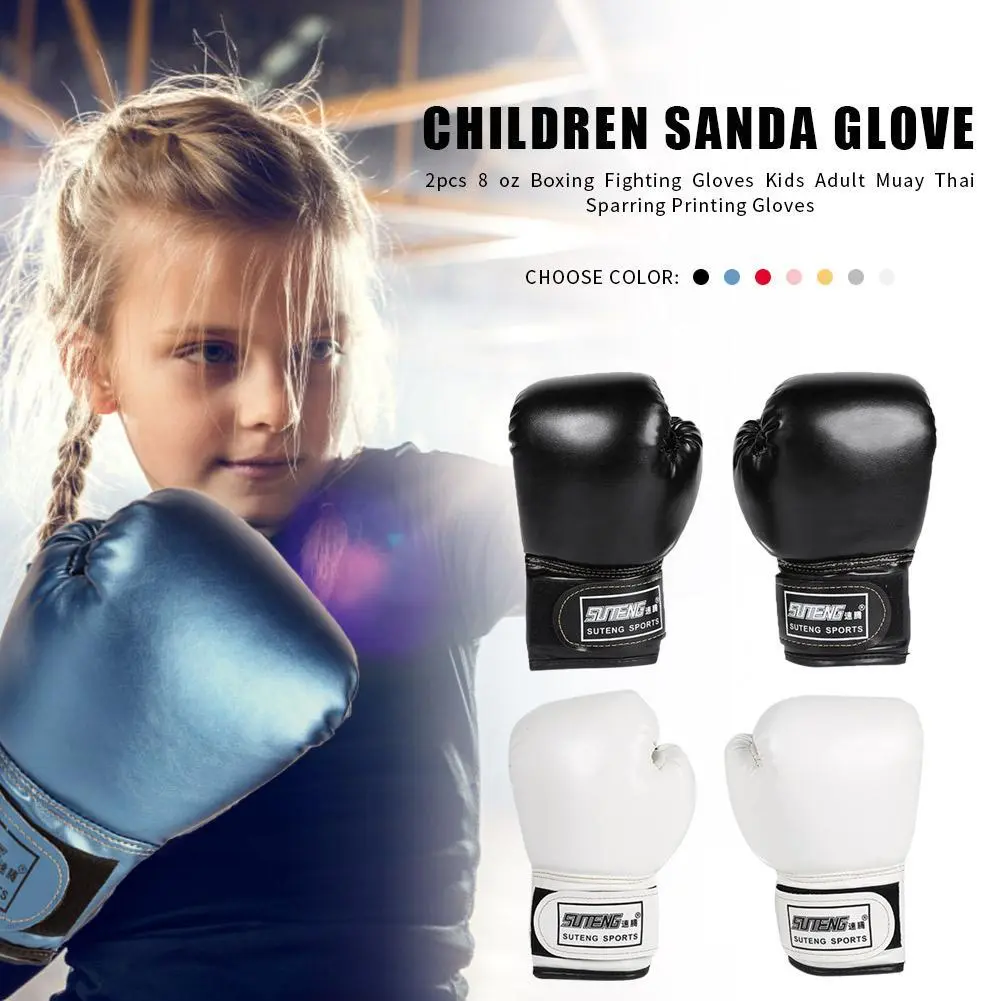2pcs Boxing Gloves Breathable Sponge Karate Glove for Kids for Children Training