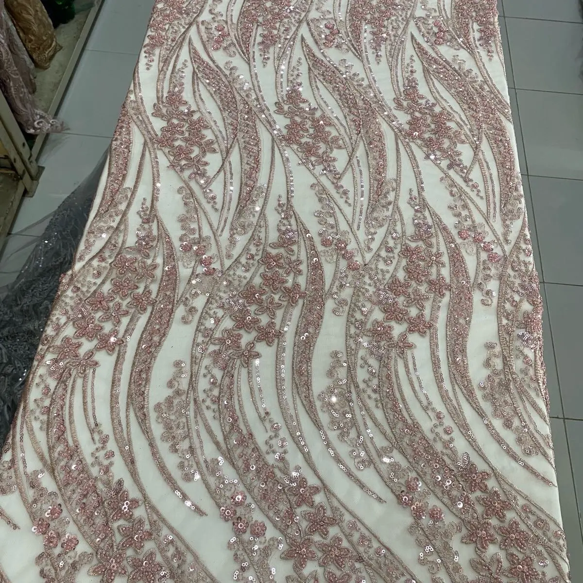 Kain Wedding Tulle Salur Full Payet