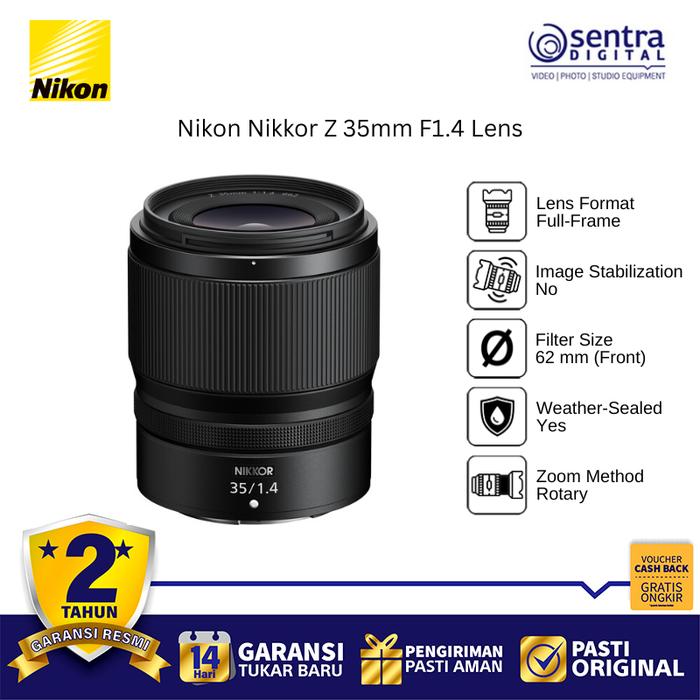 Gambar Nikon Nikkor Z 35mm F1.4 Lens dari Sentra Digital Kota Surabaya Tokopedia