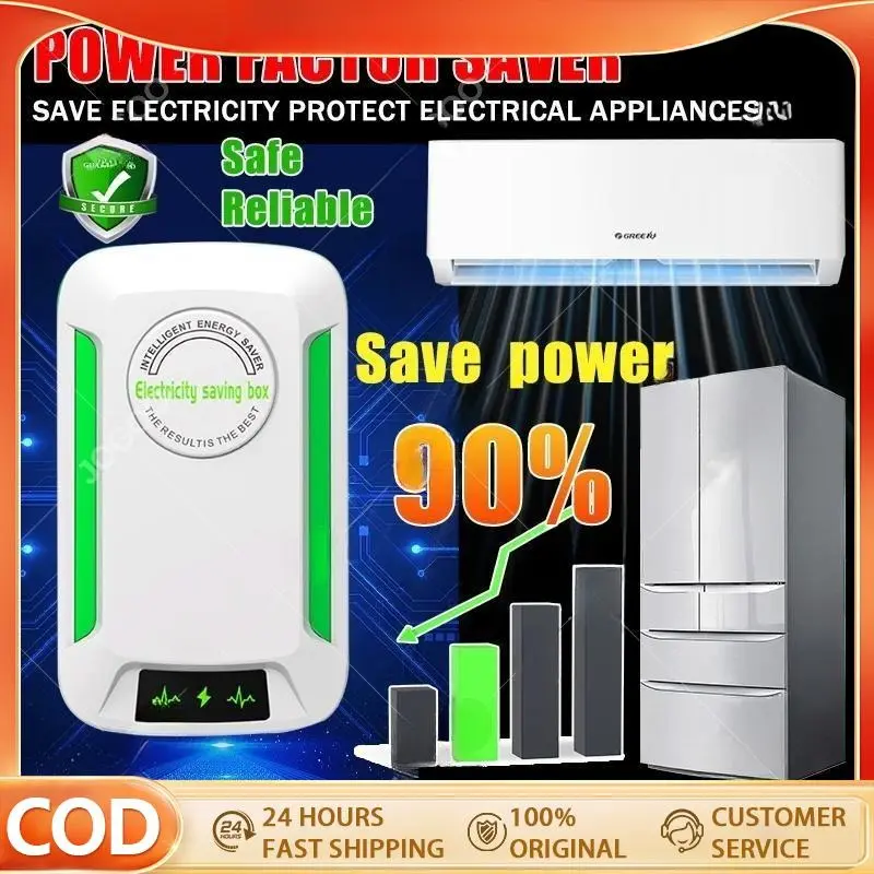 COD [Benefit Eksklusif] NEW 2025 Alat Penghemat Daya Listrik Rumah – Electricity Saving Box Alat Hemat Daya Energy Saver, Melindungi Perangkat Alat Rumah Tangga (AC/Kulkas/TV), Cocok untuk Rumah Tangga/Kantor Kecil, Mudah Pasang Tanpa Teknisi, Stabilkan T