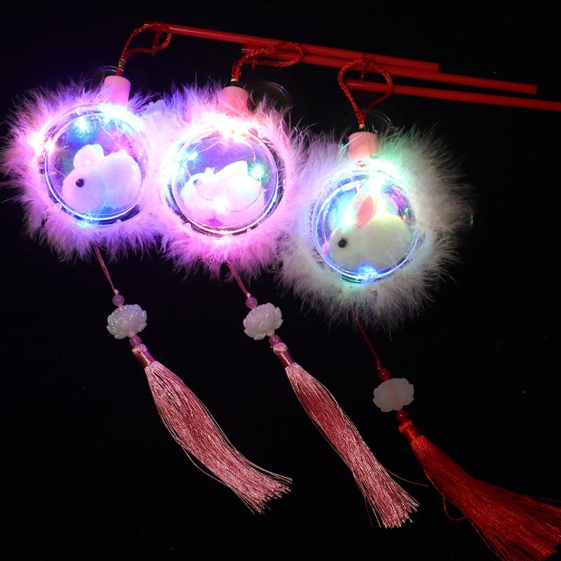 [GIÁ TỐT] Đèn Lồng Trung Thu Hình Pha Lê Thỏ Ngọc, Có LED Nhiều Màu Phát Sáng Cho Bé Vui Chơi Rước Đèn, Hàng Trend 2025