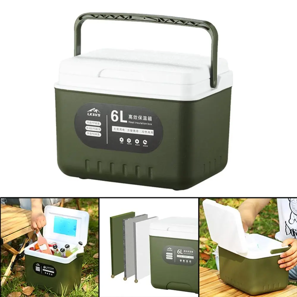 6L Insulated Thermal Box Keep Food Warm Freezer Cooler Bag for Party Car Van