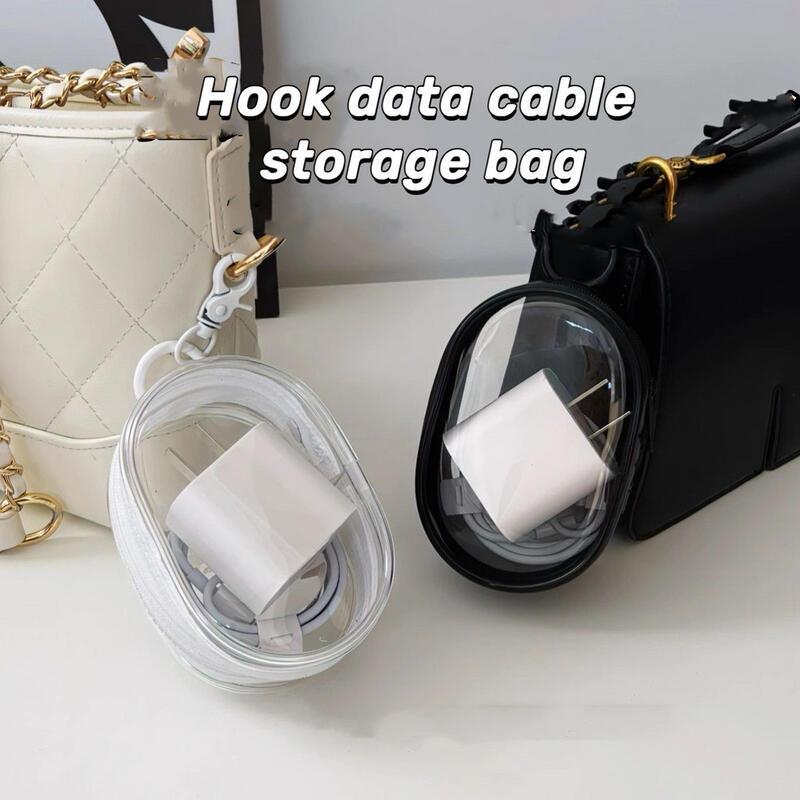 Vỏ Bảo Vệ Cáp Pvc, Thiết Kế 3D, Hộp Sắp Xếp Dữ Liệu Và Sắp Xếp, Hộp Hiển Thị Trong Suốt Kín, Hộp Sạc Tai Nghe, Cầm Tay, Thích Hợp Để Đựng Đồ Du Lịch Phụ Kiện 5